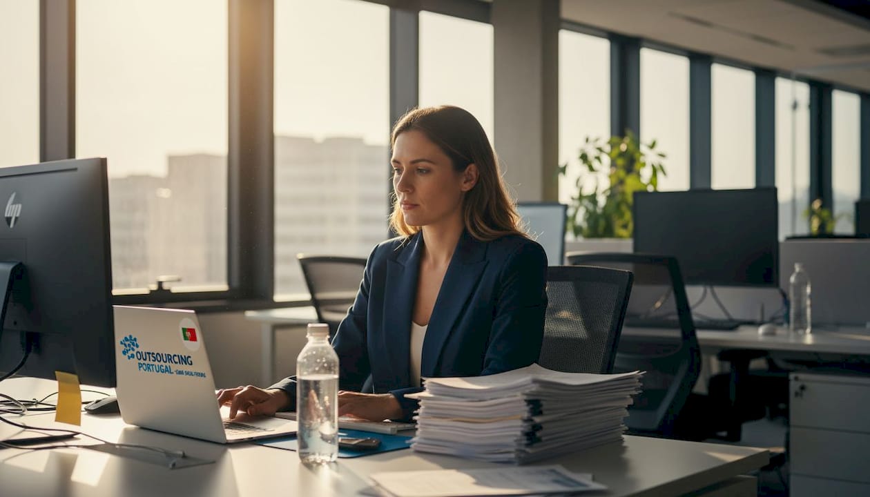 Payroll specialist handling Portugal payroll forms