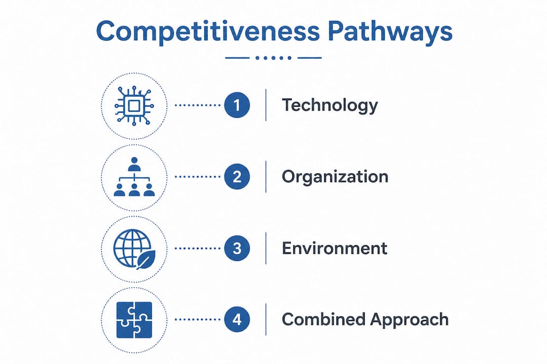 Infographic illustrating workforce competitiveness pathways