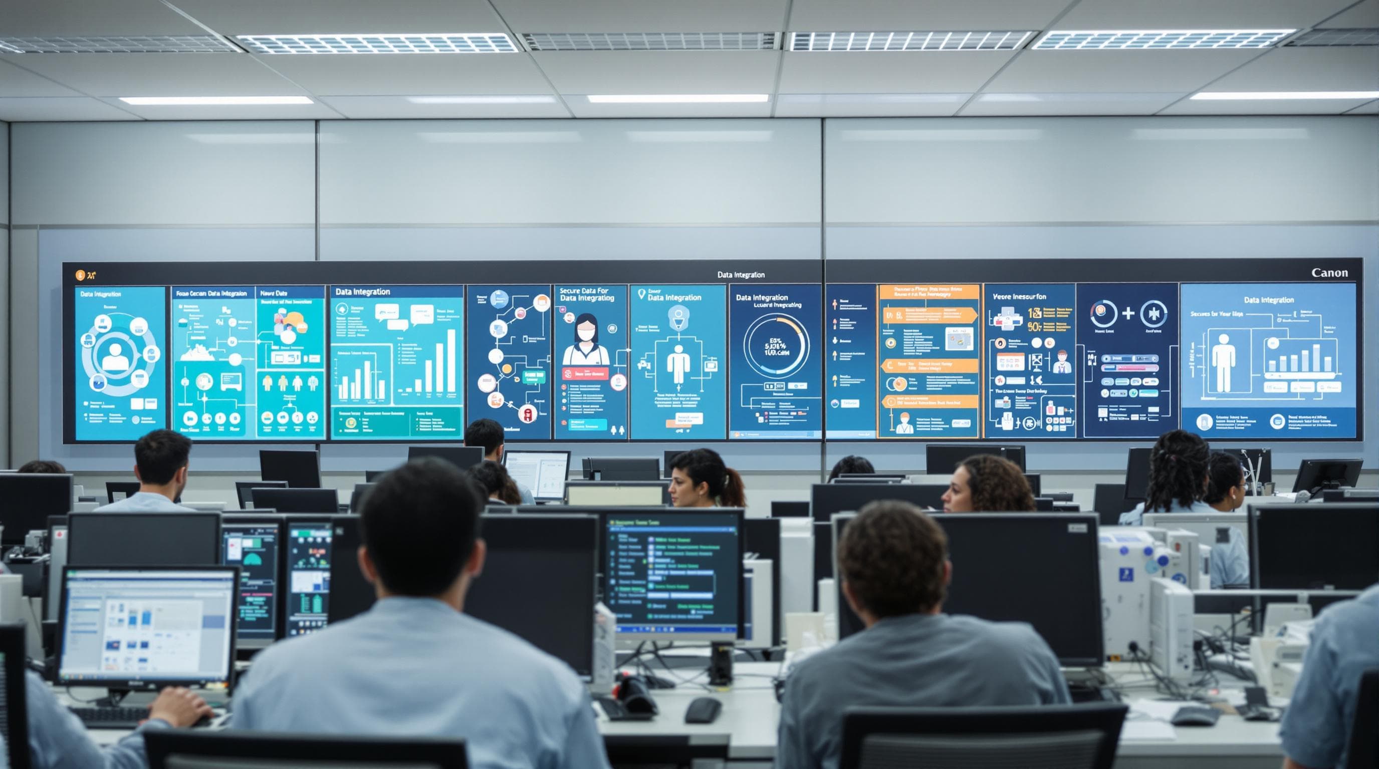 Hospital IT team works on interoperable data integration and messaging platforms