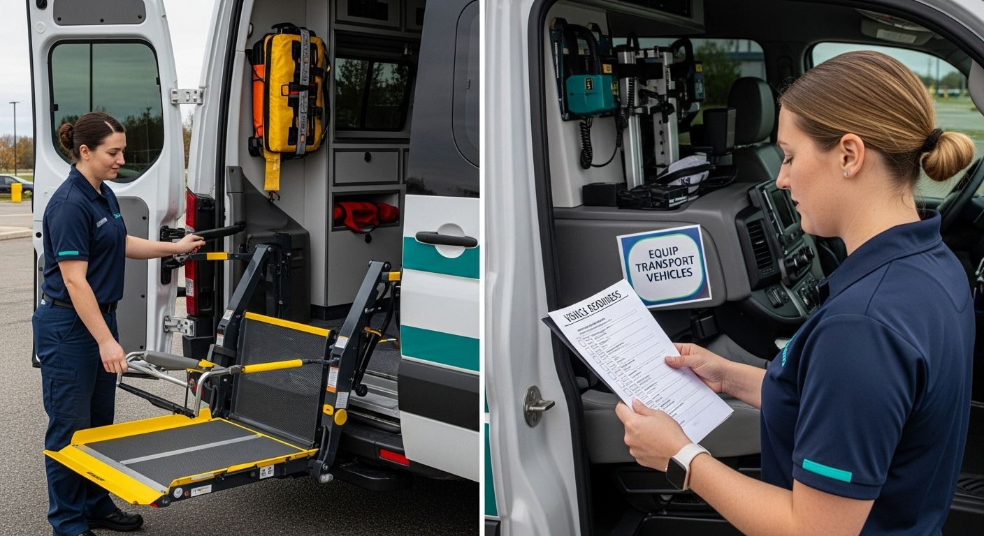 equip transport vehicles