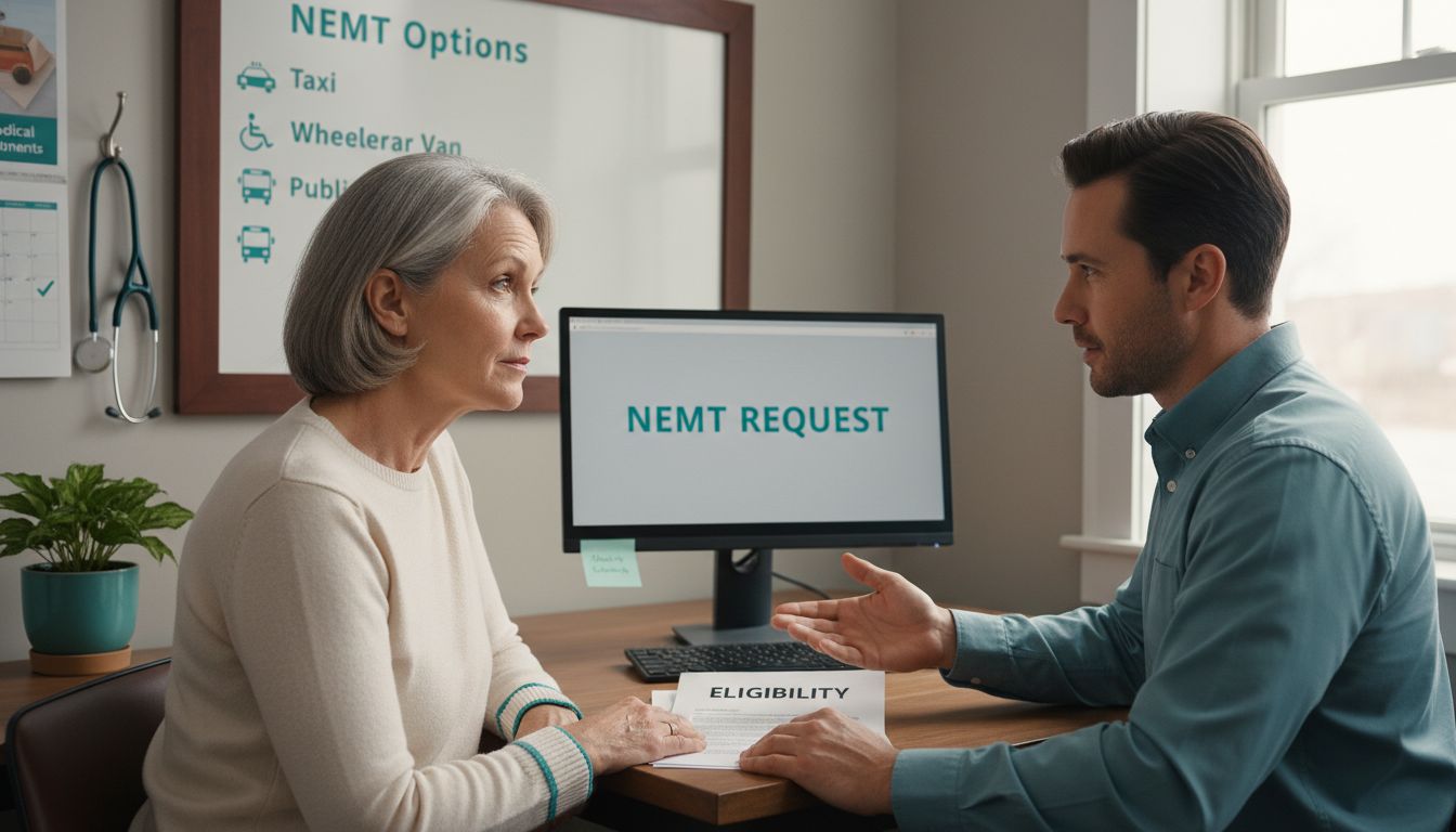 Patient and coordinator discuss Medicaid eligibility