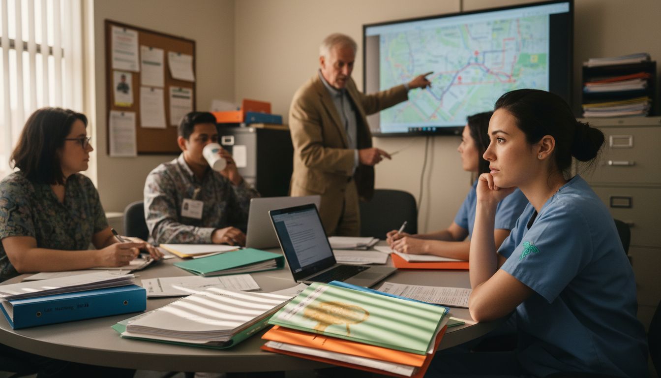 Stakeholder team planning emergency healthcare logistics