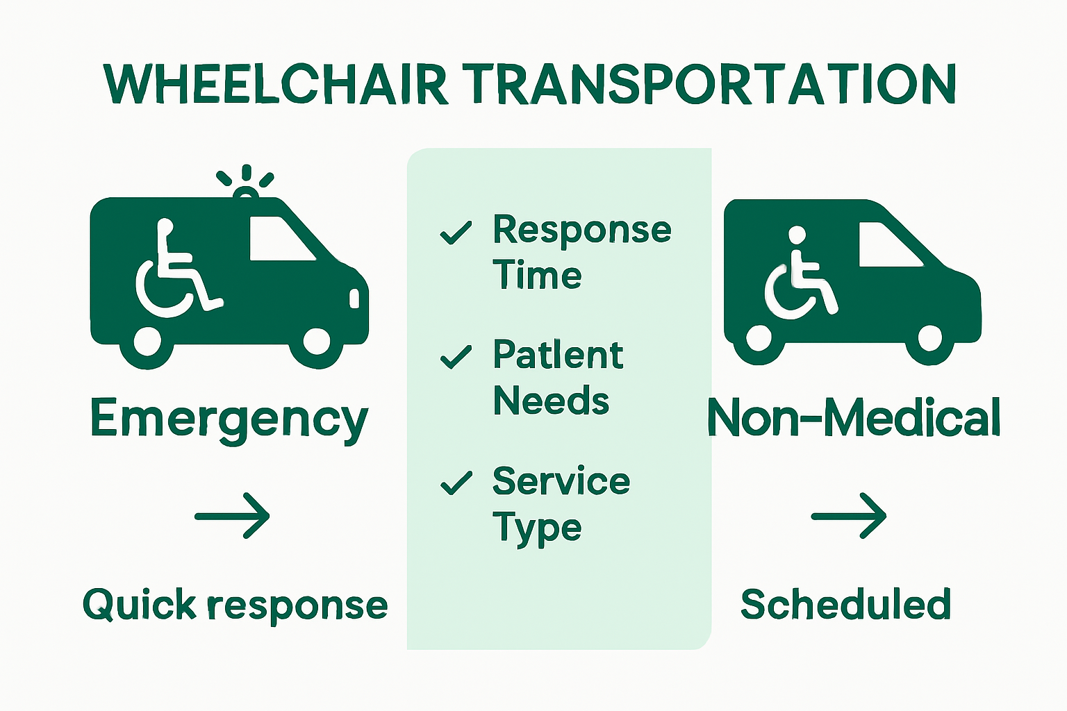 Infographic compares emergency and non-medical transport