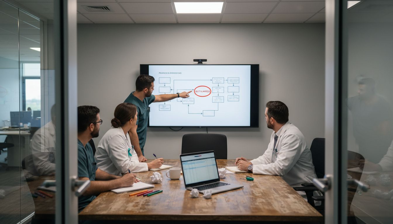 Team identifies process bottlenecks in meeting