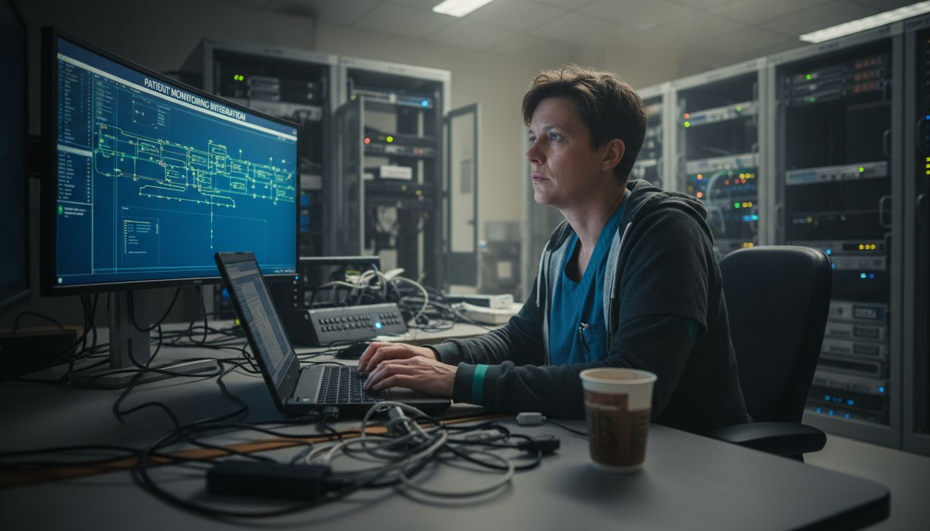 Technician integrates hospital monitoring systems