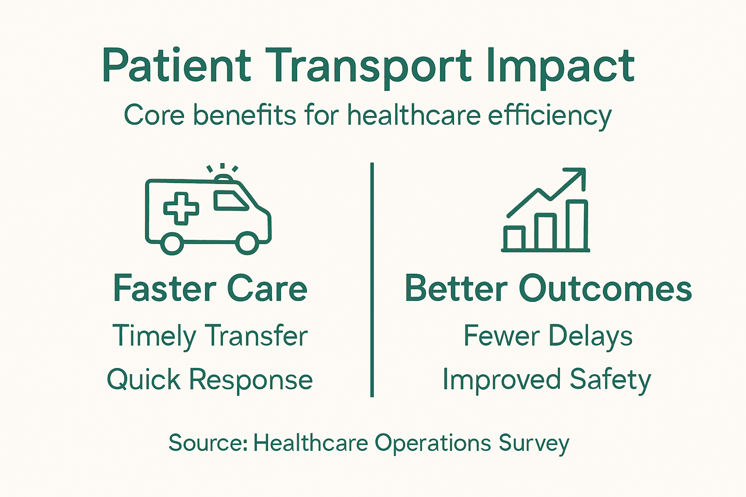 Infographic of patient transport efficiency benefits