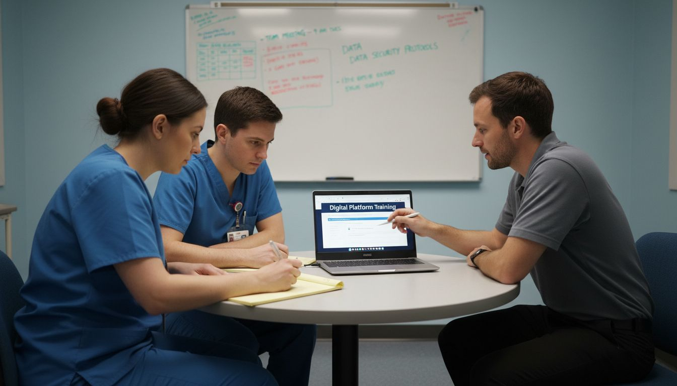 Healthcare staff training on digital platform