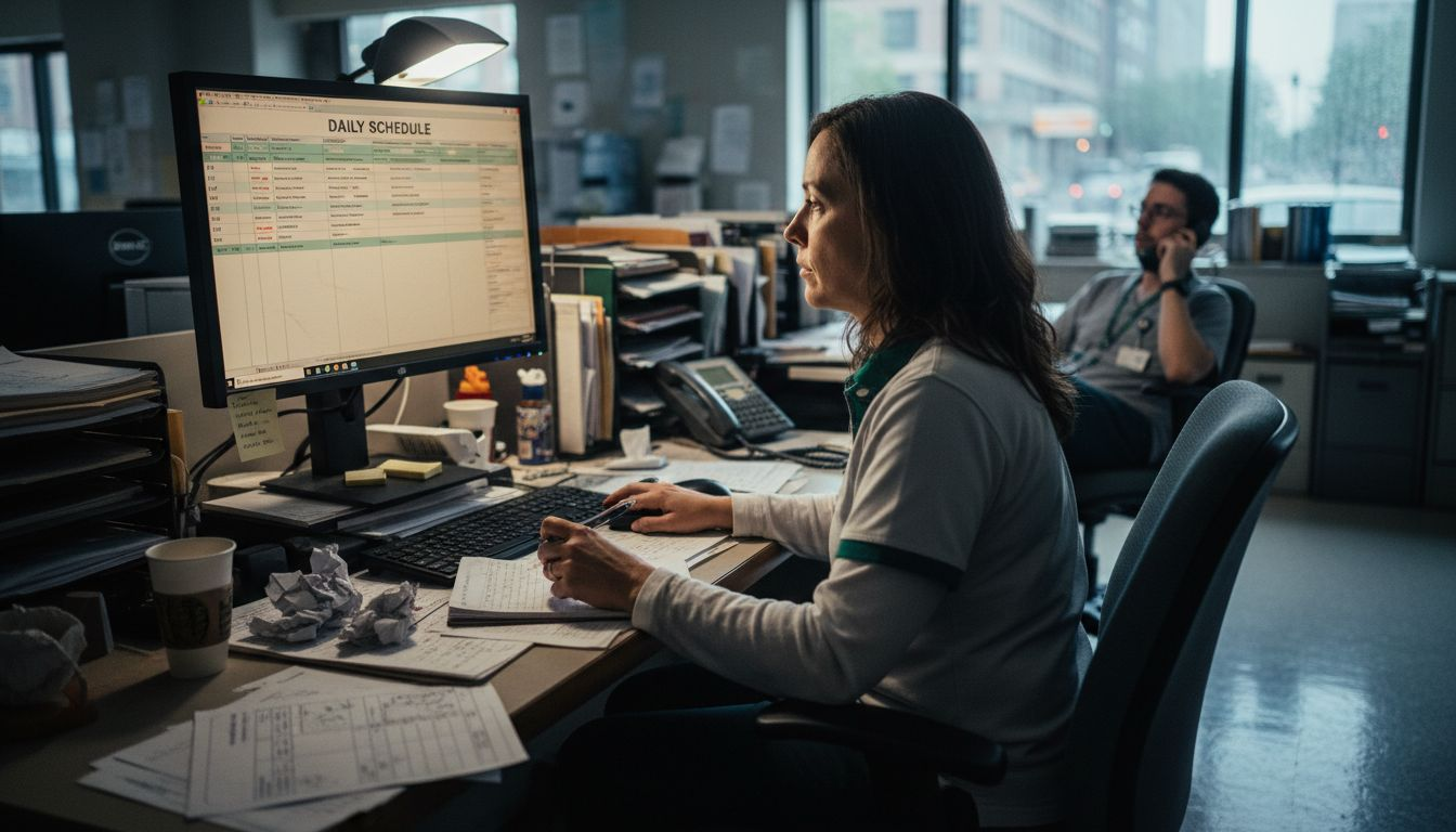 Dispatch manager monitors patient transport schedules