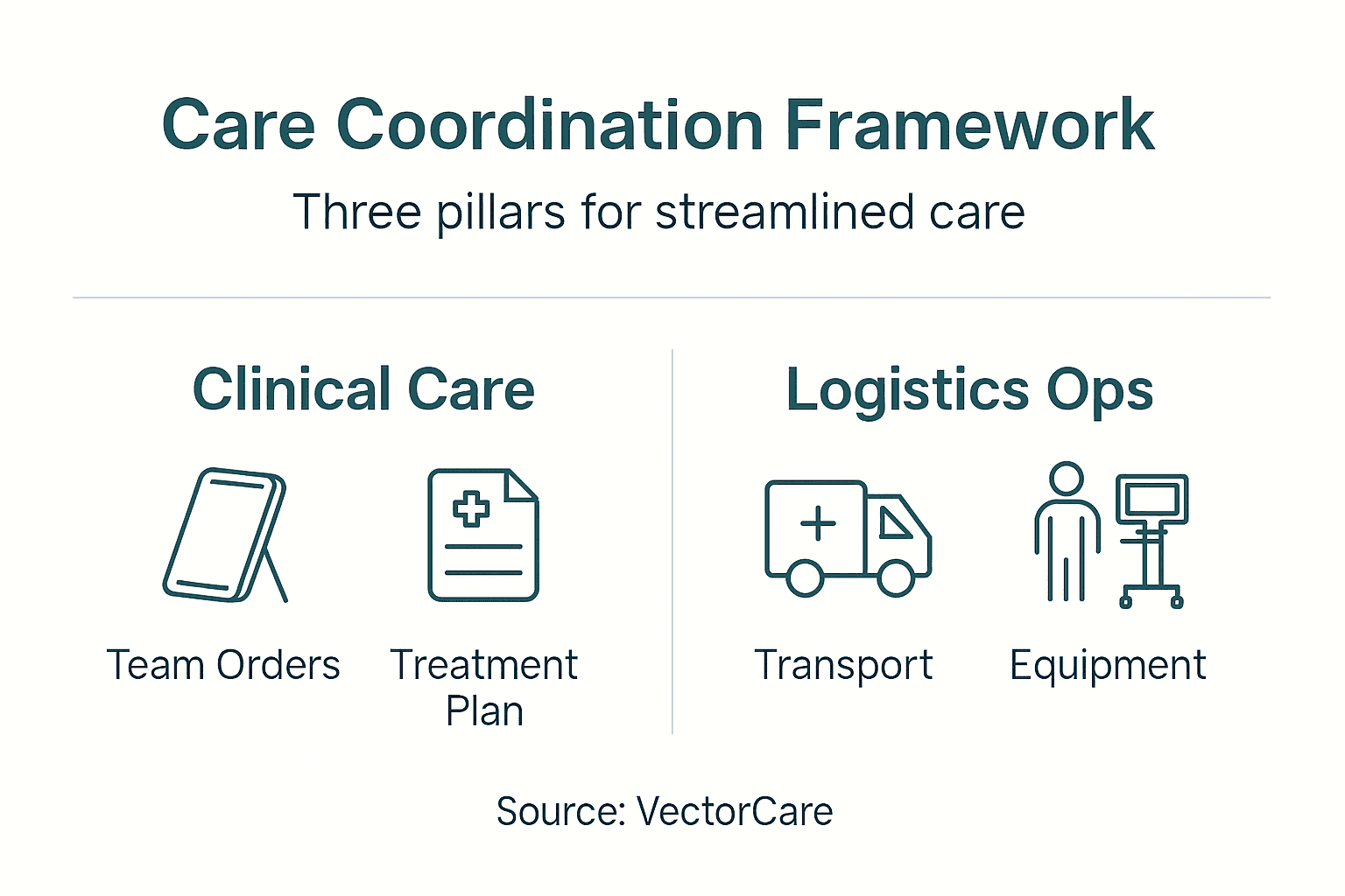 Infographic showing care coordination framework