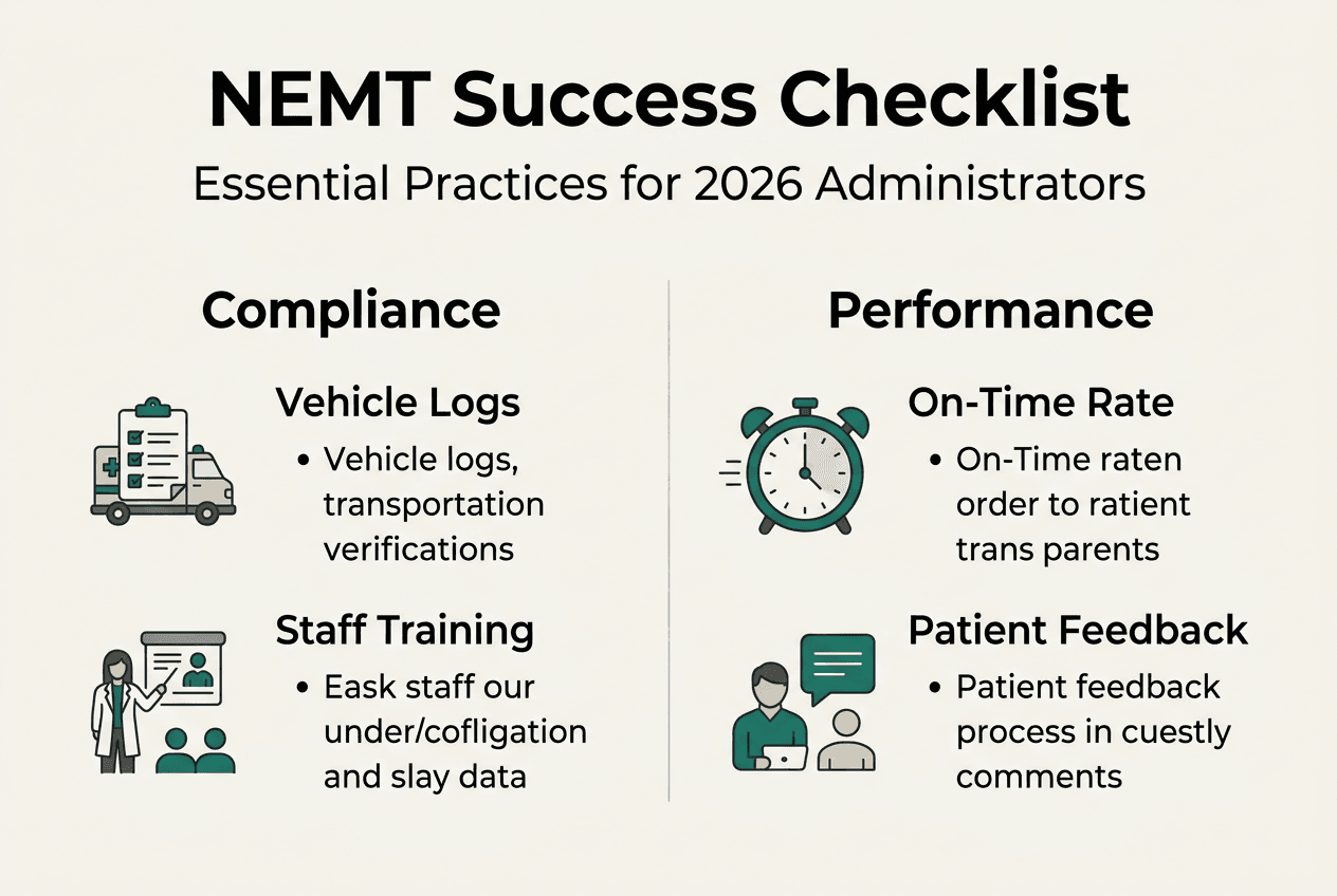 Infographic checklist for medical transport admins