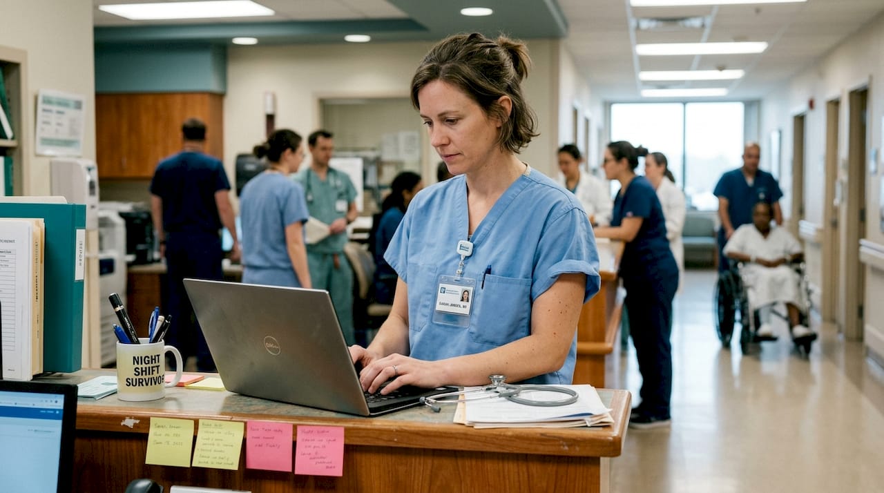 Nurse entering clinical notes using automation