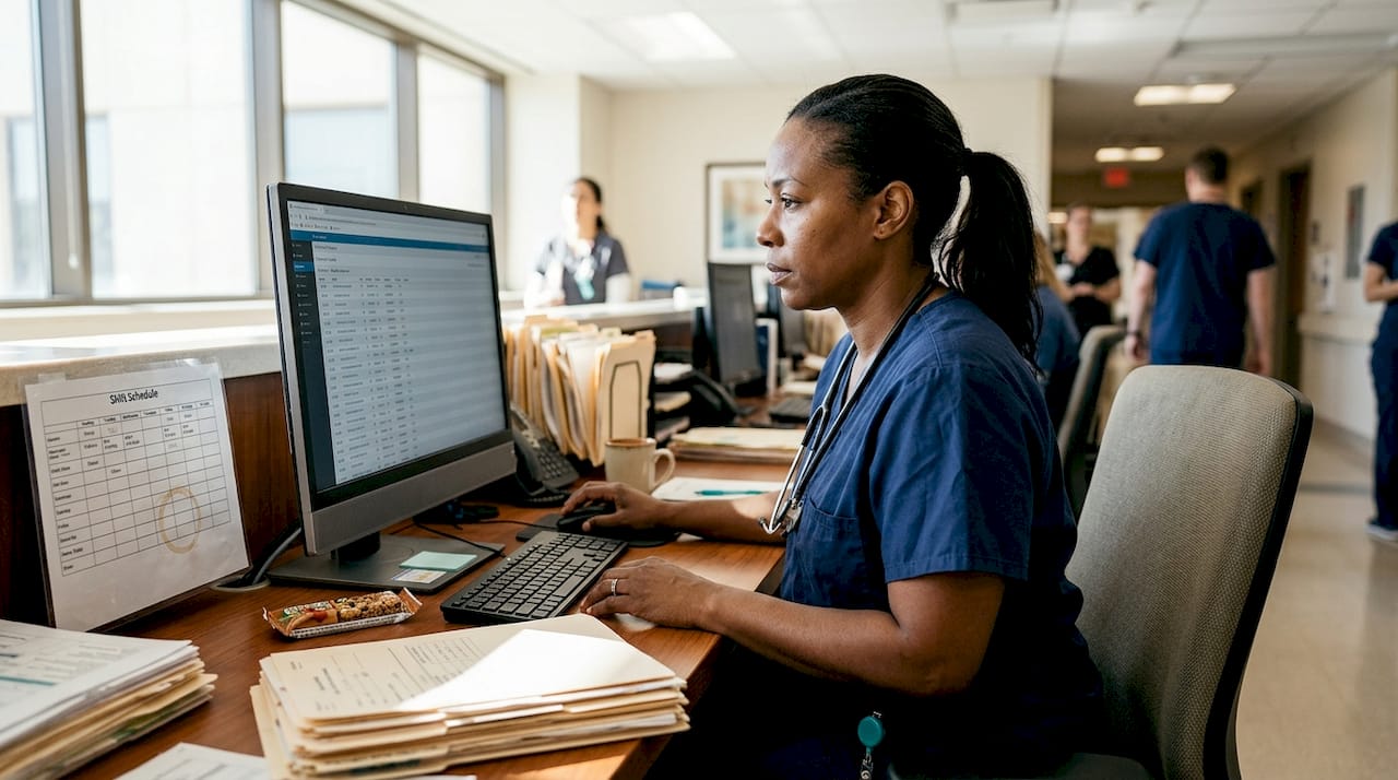 Charge nurse tracking bed management data