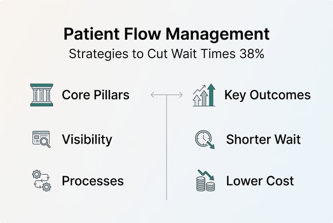 Infographic showing patient flow strategies