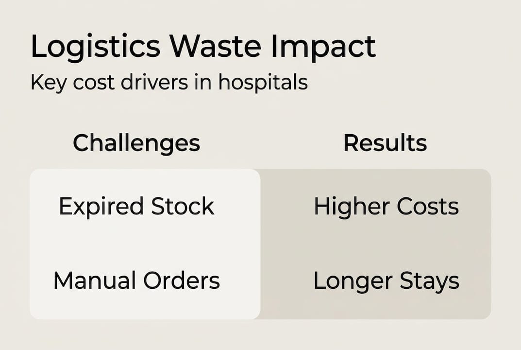 Infographic on healthcare logistics waste impact