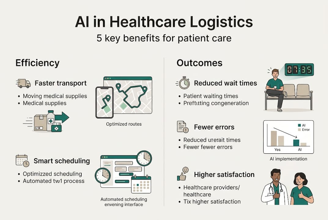 Infographic: key benefits of AI healthcare logistics
