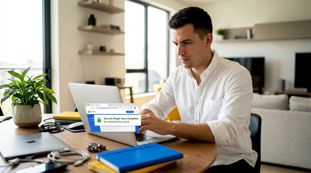 Freelancer checking small business website security