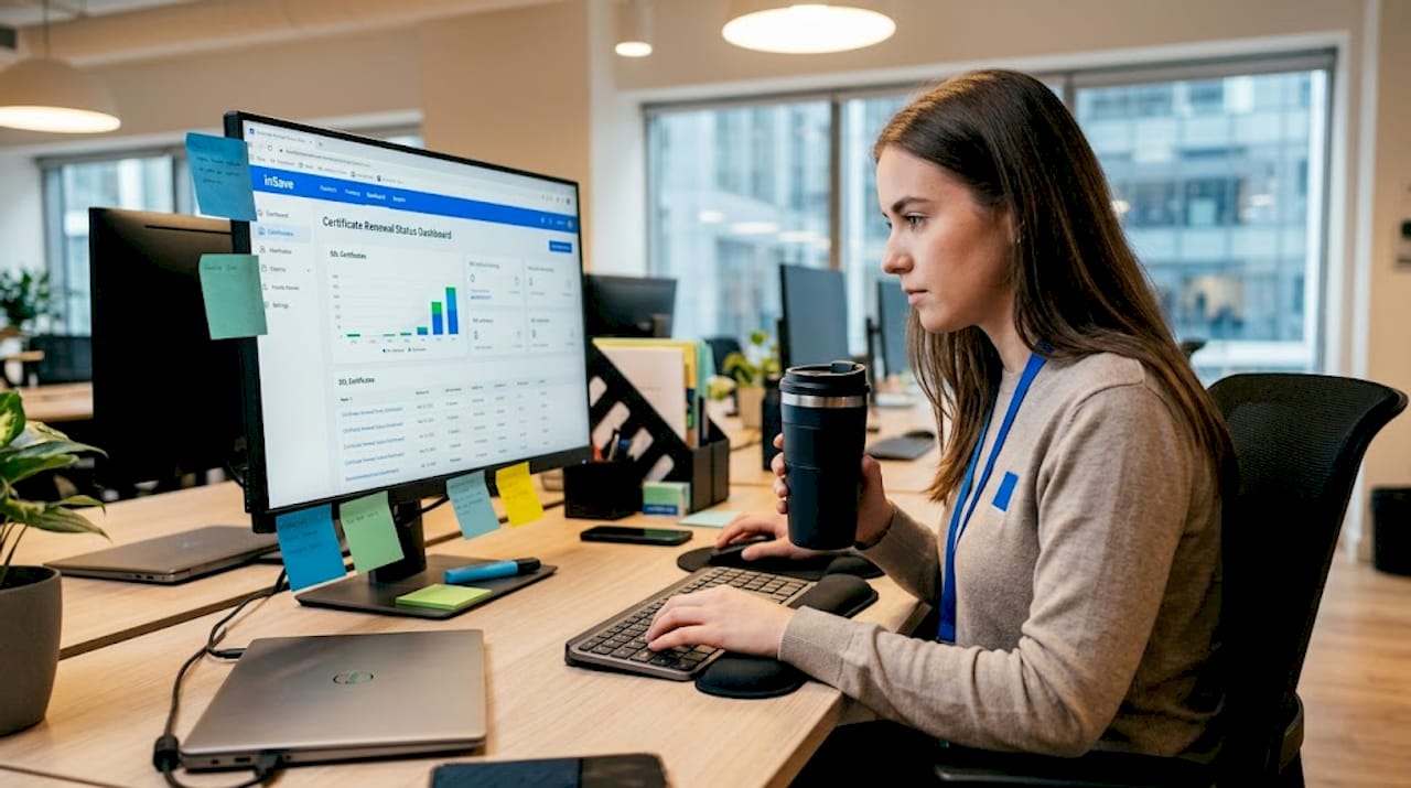 IT admin overseeing SSL certificate renewals