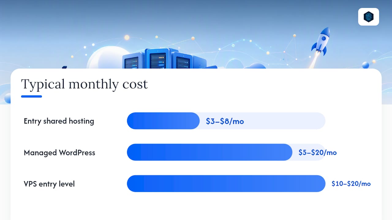 Comparison diagram of hosting costs and features