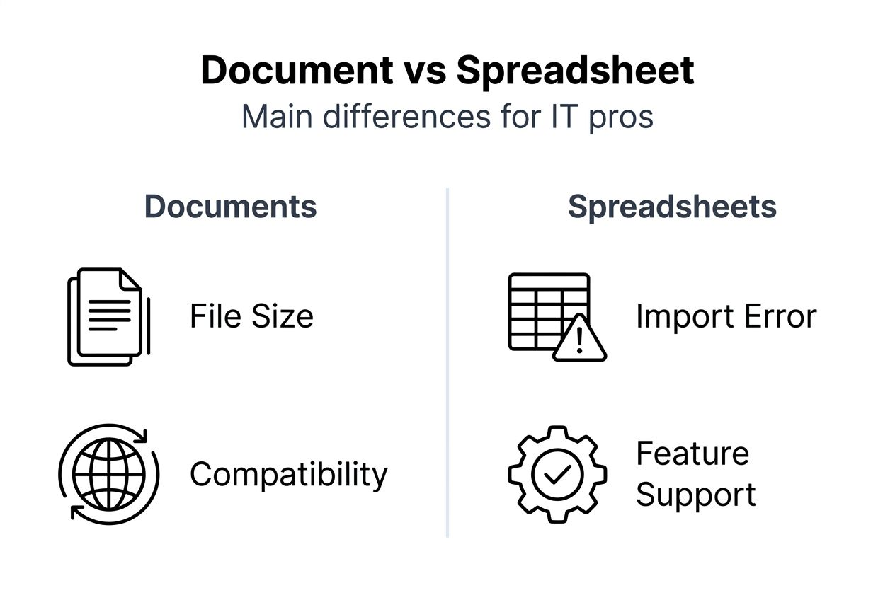 Infographic comparing file formats key differences