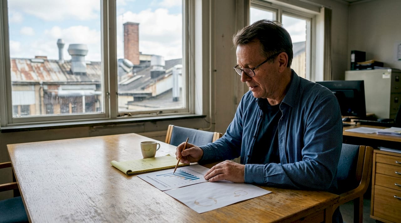 Man går igenom statistiken för skolresultat