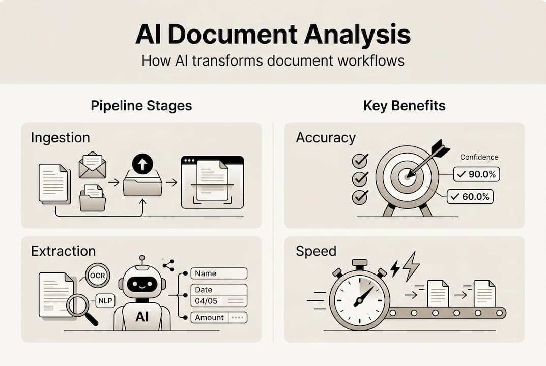 Infographic showing document AI pipeline benefits
