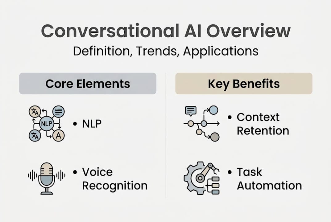 Infographic showing conversational AI overview