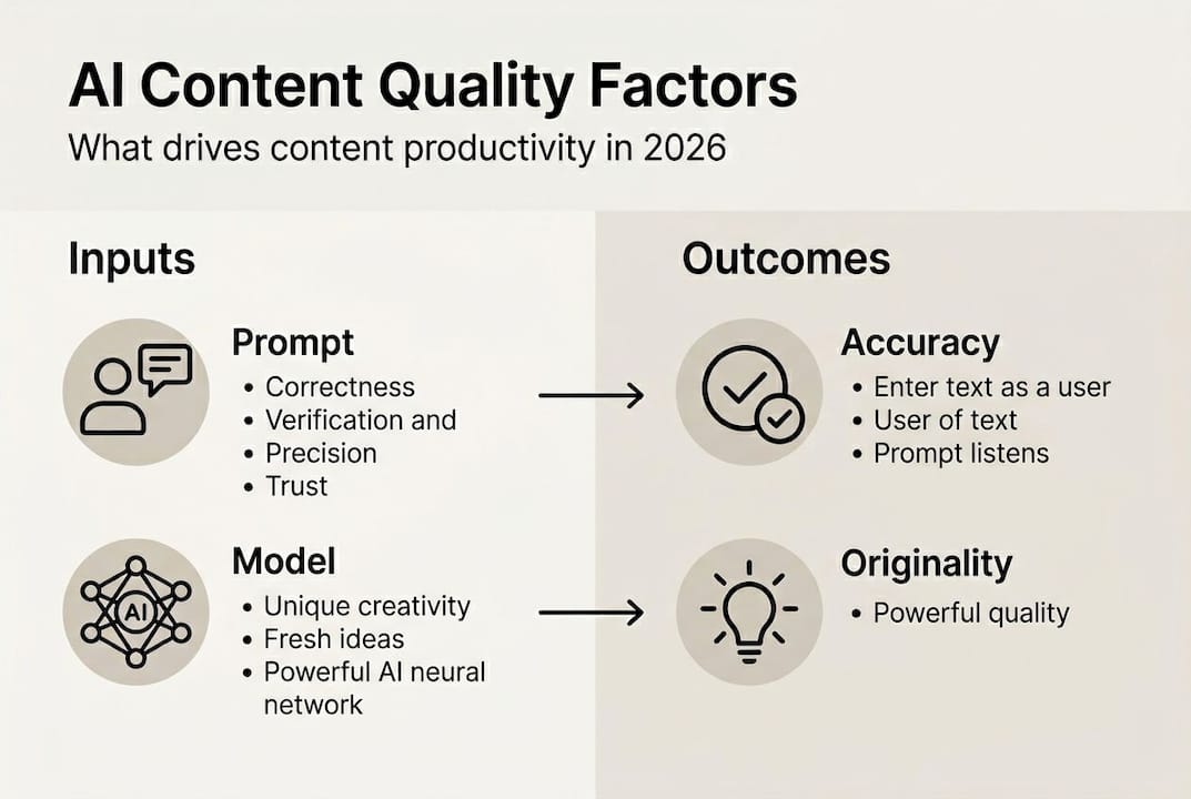 Infographic on AI content quality factors