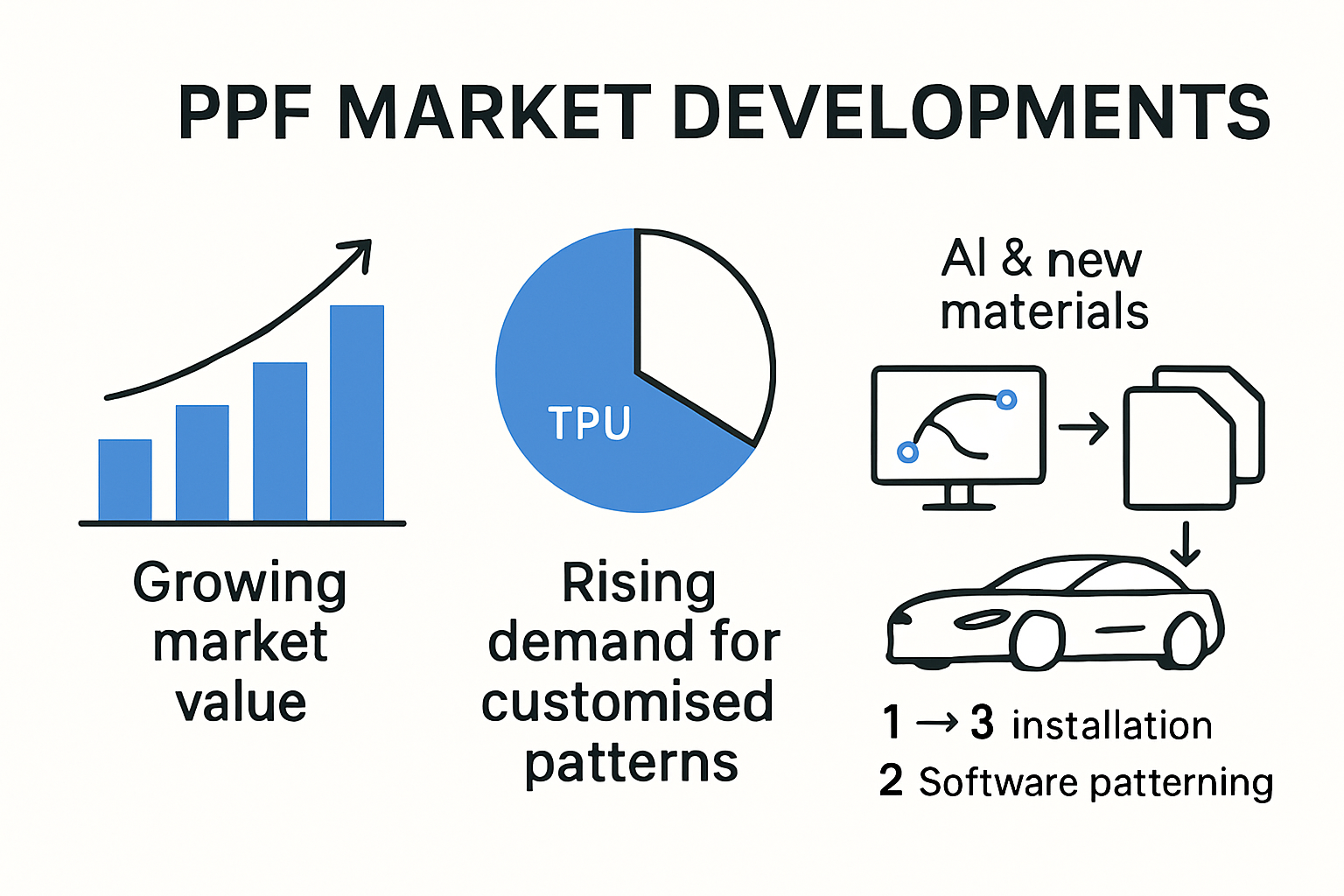 Infographic showing PPF market growth and technology trends