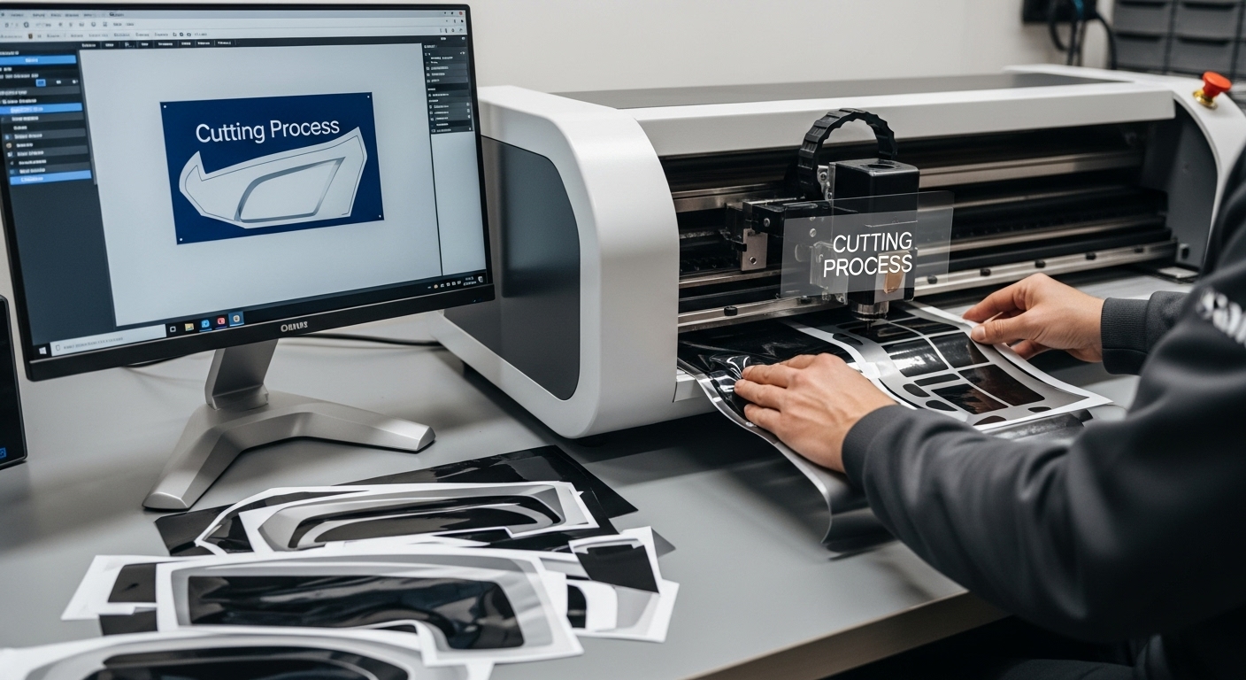 PPF cutting process demo