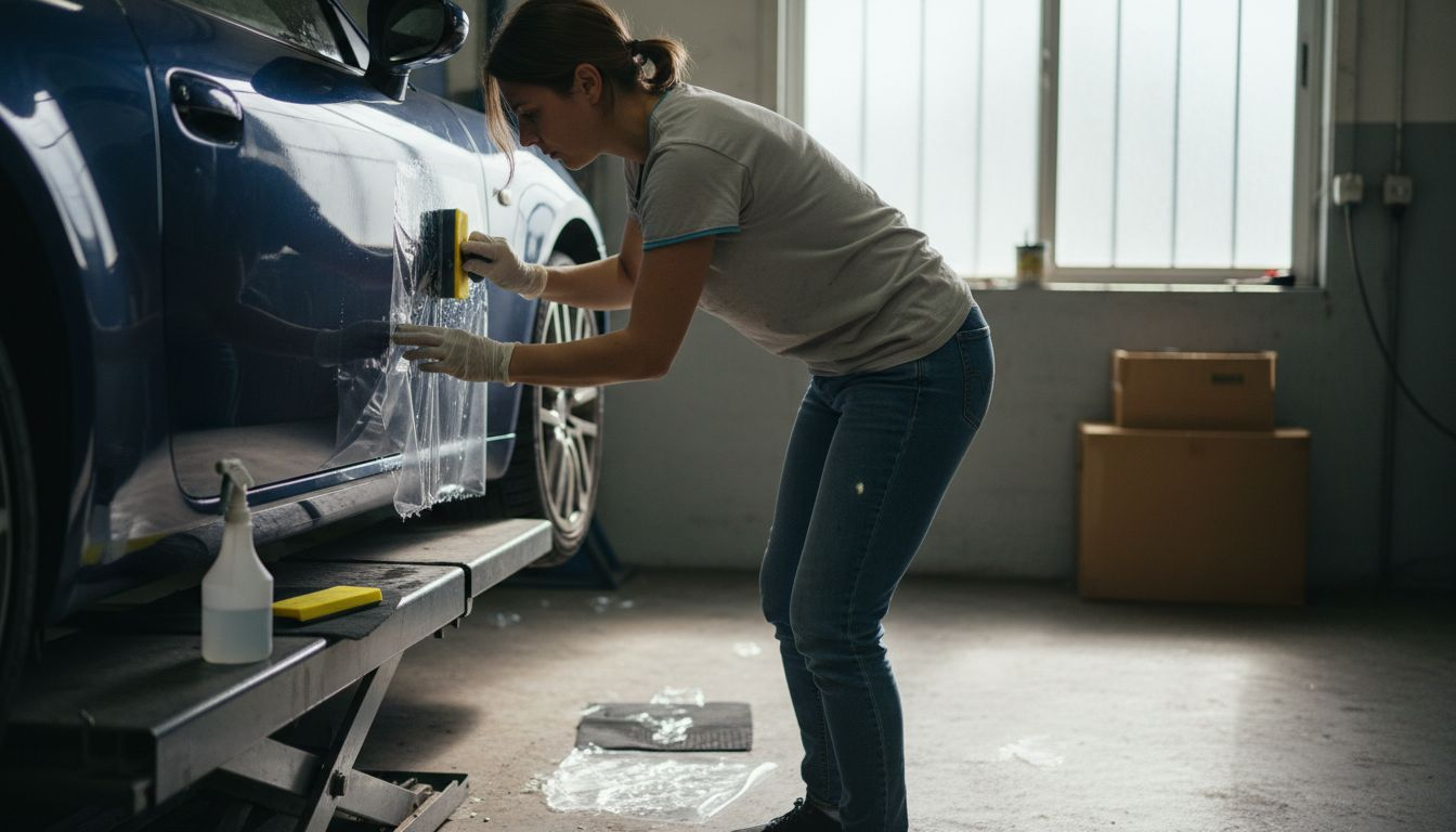 Installer smoothing paint protection film