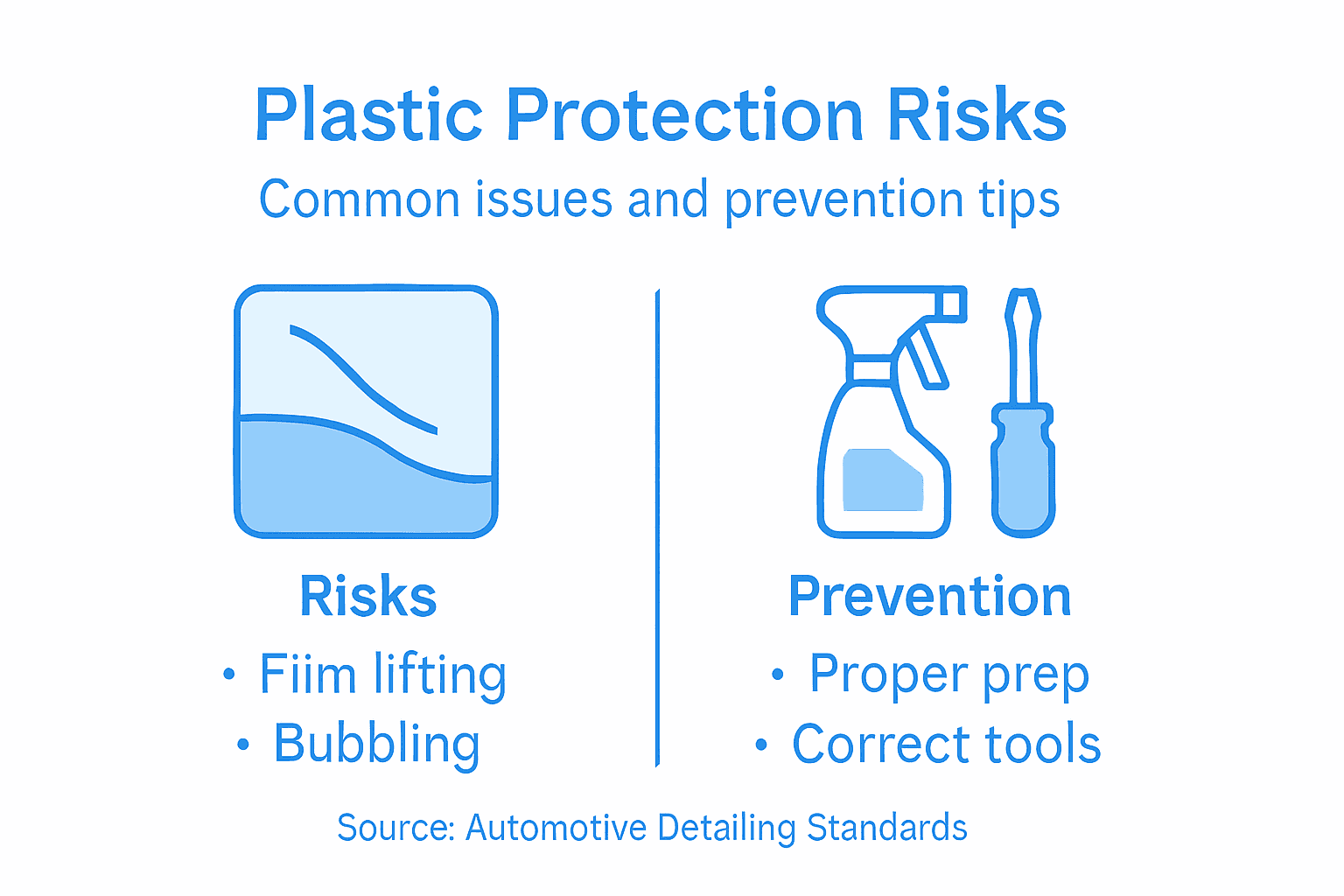 Infographic on risks and prevention for plastic protection