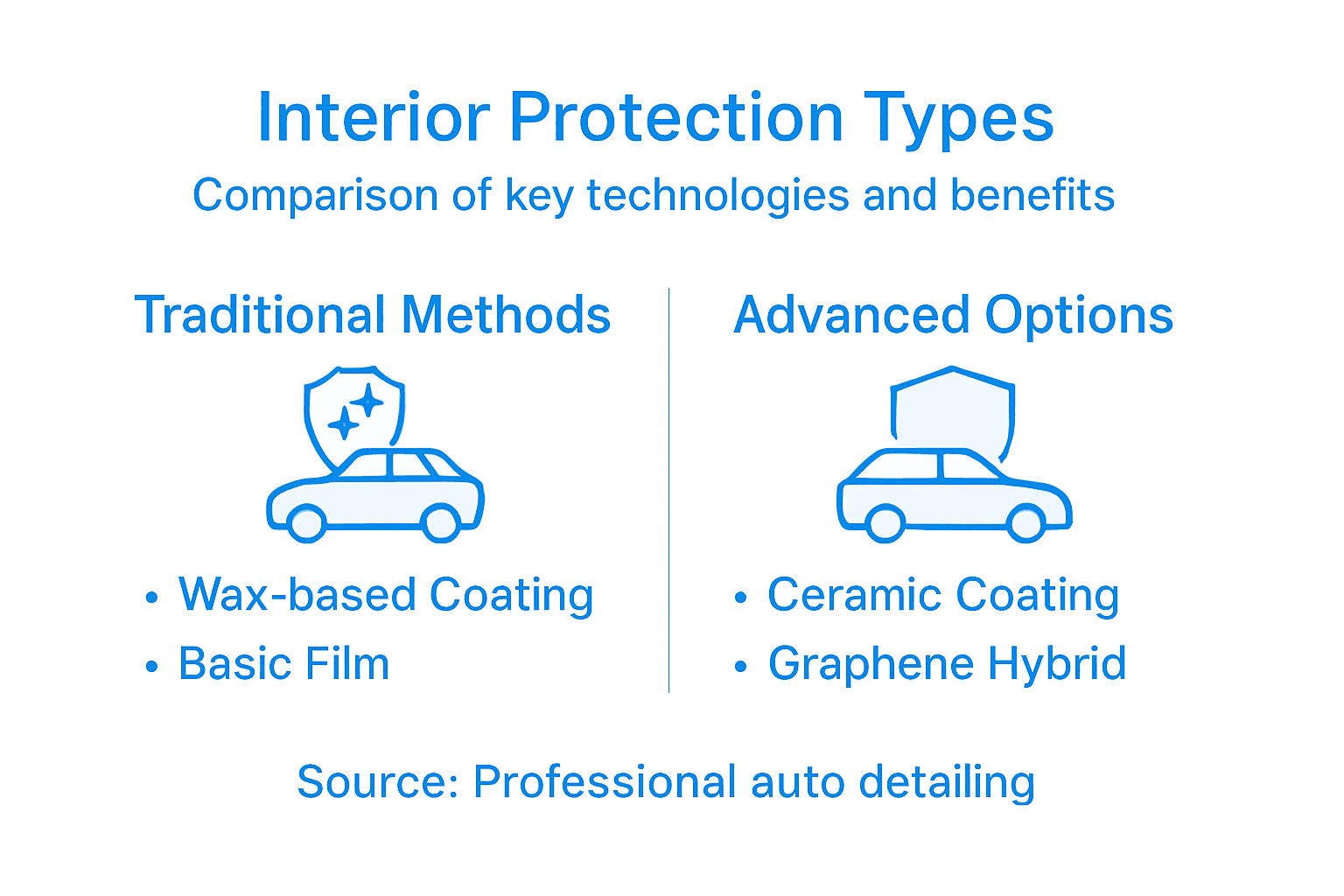Infographic comparing car protection technologies