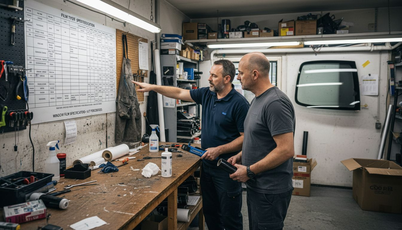 Installers comparing ceramic and dyed window tint