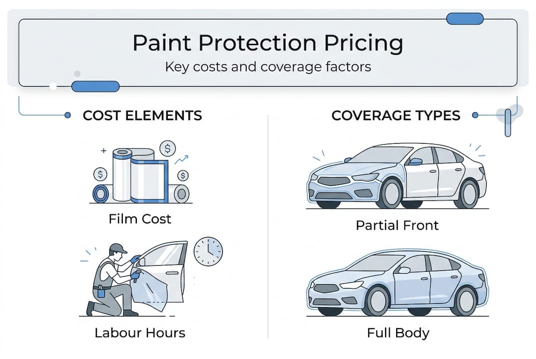 Infographic of key paint protection pricing factors