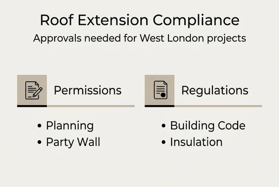 Infographic on roof extension compliance approvals