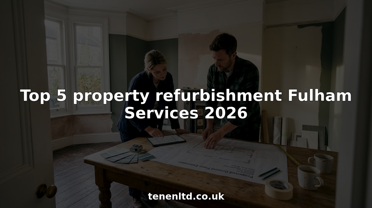 Renovators reviewing plans in Fulham home