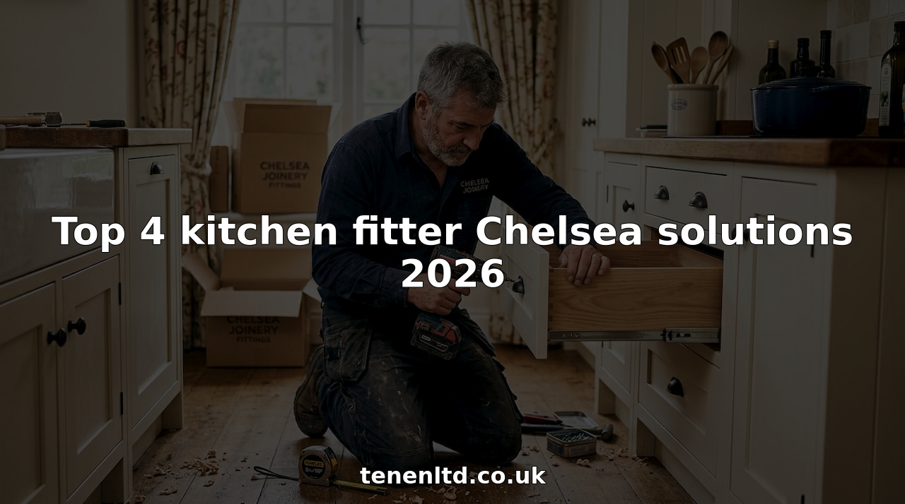 Kitchen fitter installing cabinets in Chelsea home