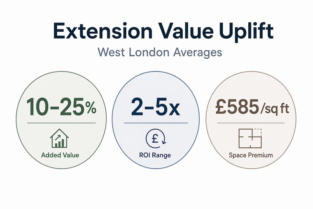 Infographic showing value uplift stats for extensions