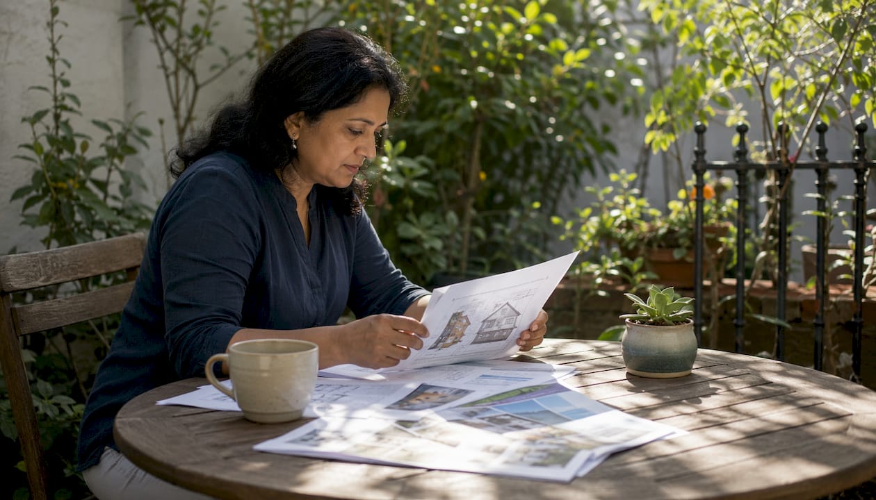 West London homeowner reviewing retrofit plans