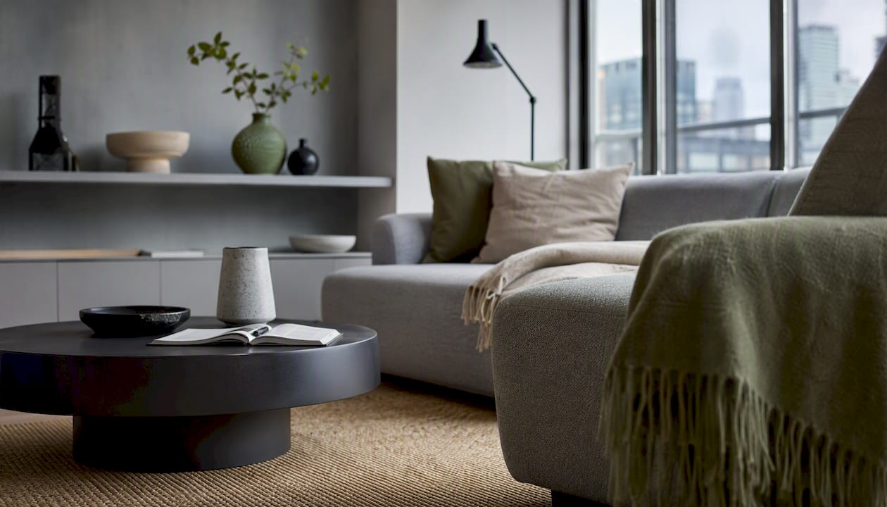 London living room with warm 2026 colour palette
