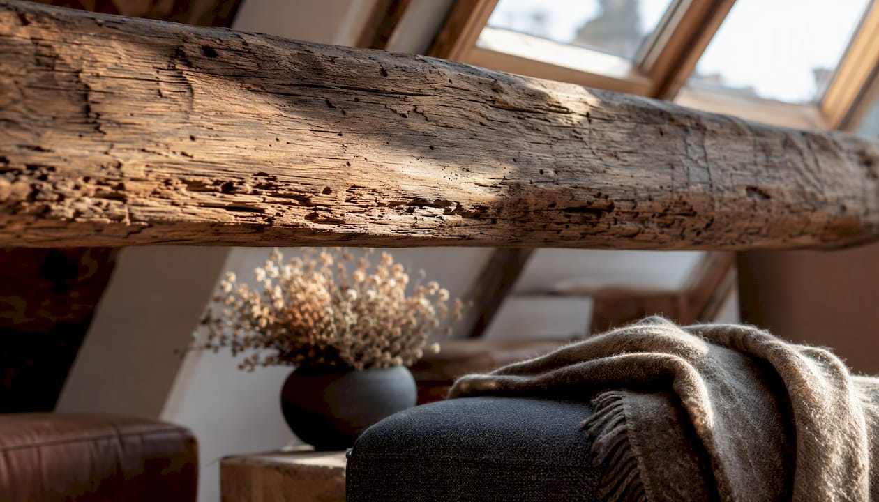 Warm natural timber wall panel detail