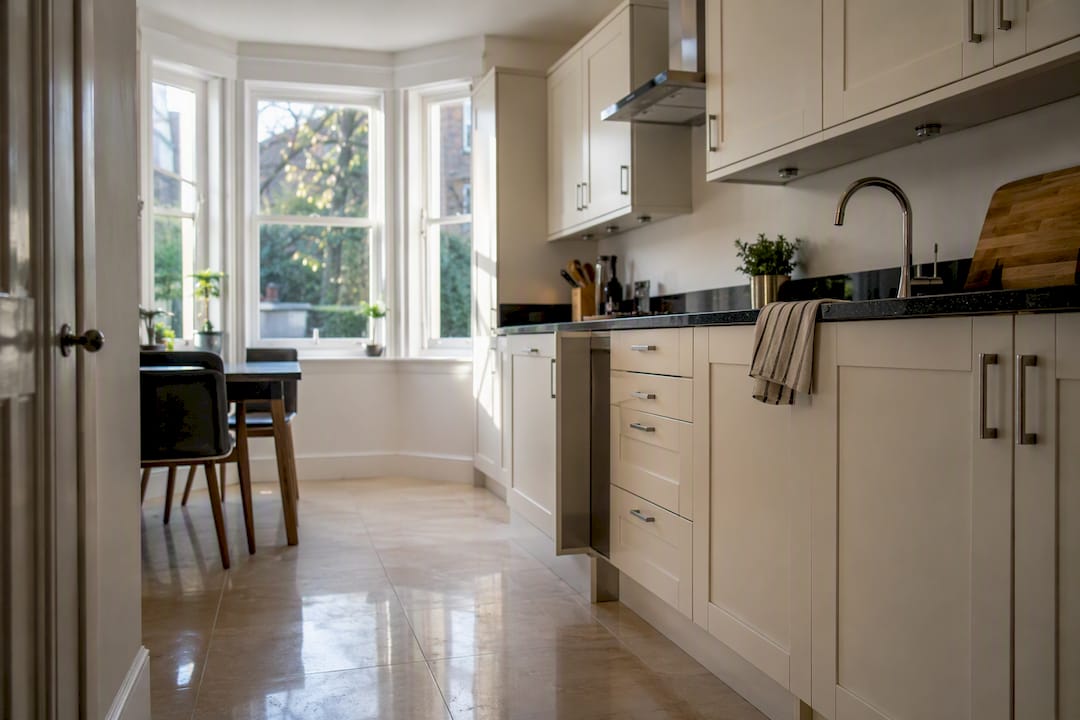 New mid-range kitchen units in London interior