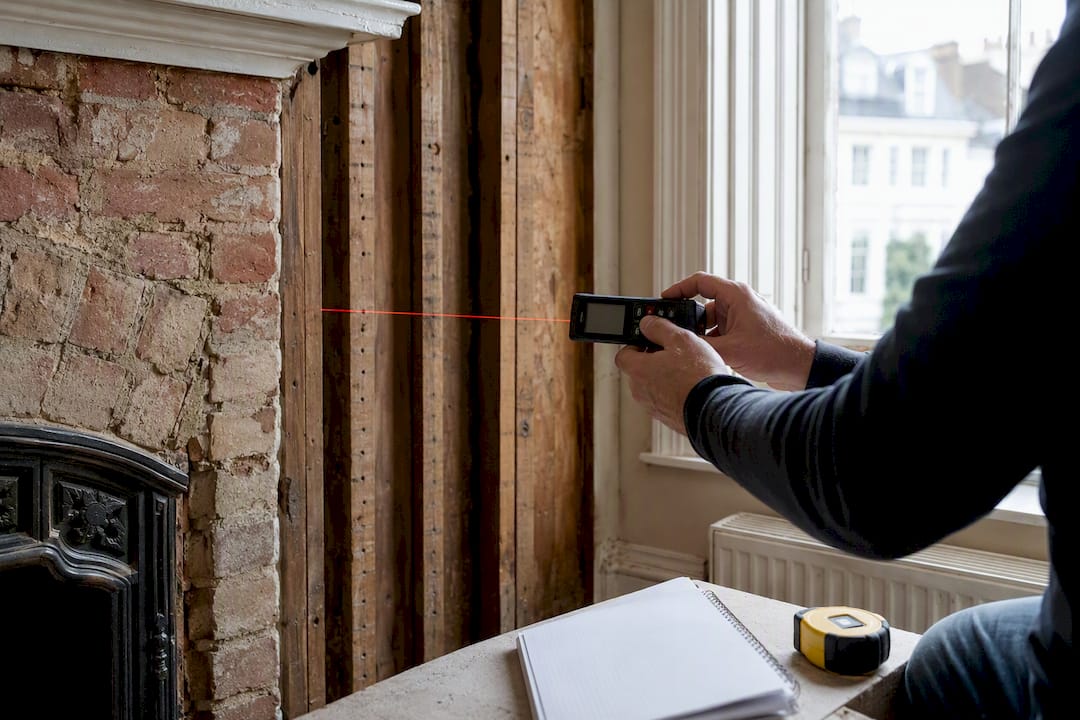 Measuring boundary distances in Victorian townhouse