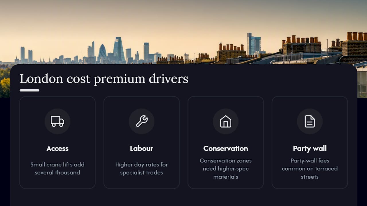 Why London mansard quotes carry a premium — overview diagram