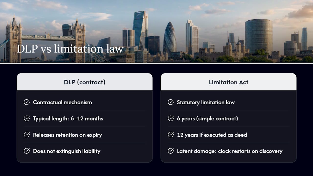 Latent defects and limitation periods: why DLP expiry is not the end — overview diagram