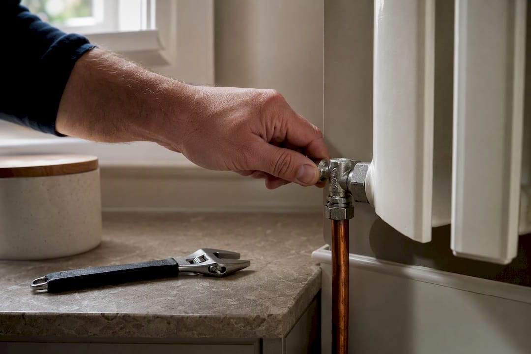 Hand testing radiator isolation valve