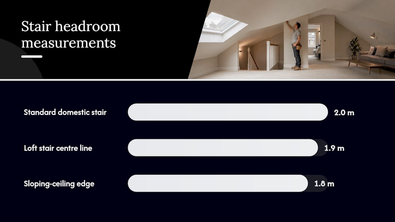 Comparison of loft stair headroom measurements