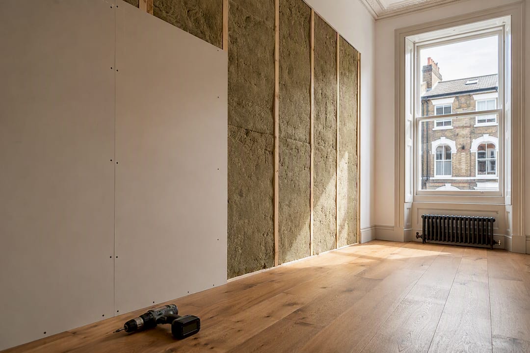Victorian London flat with acoustic wall lining
