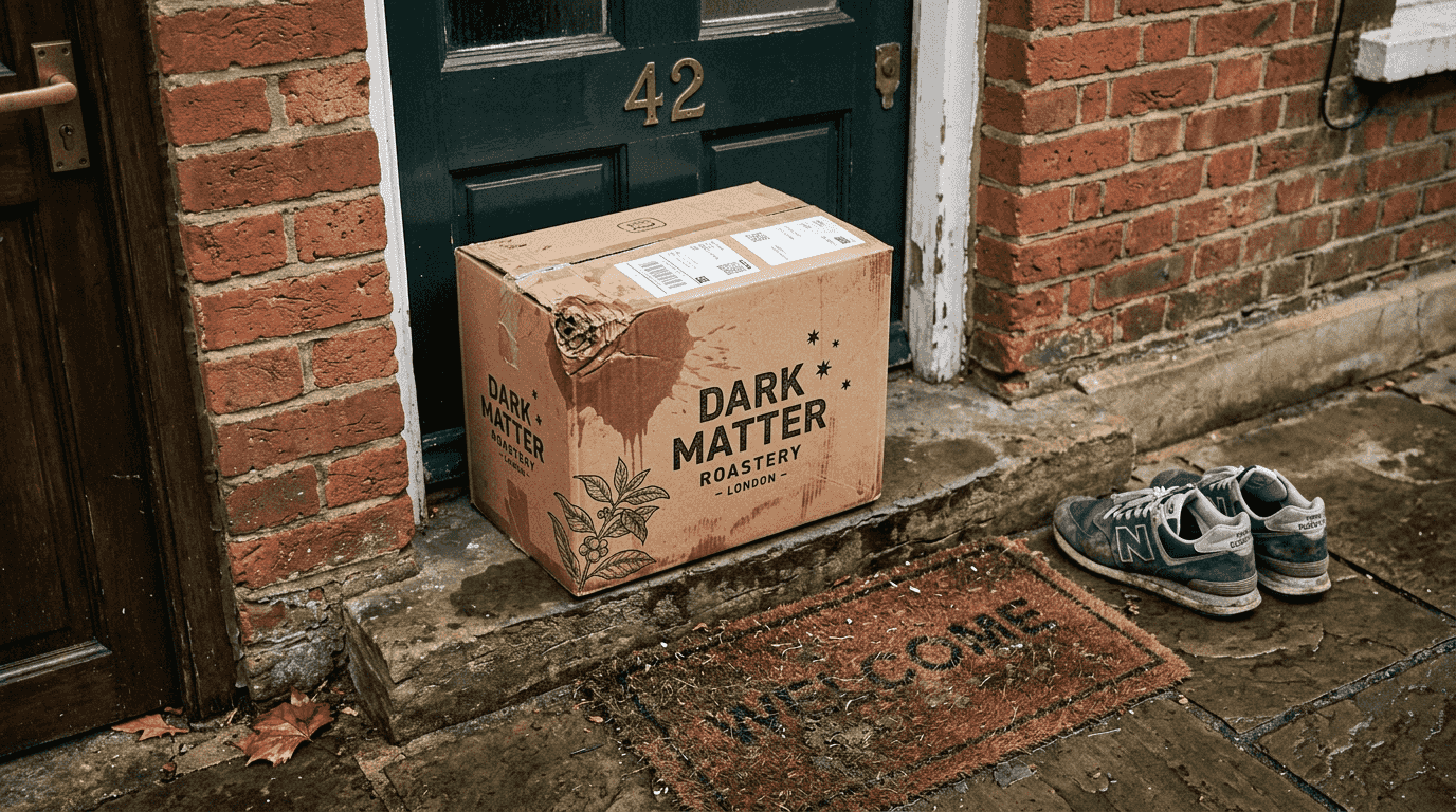 Coffee subscription package on UK doorstep