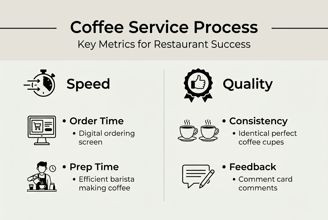 Infographic of coffee service process optimization